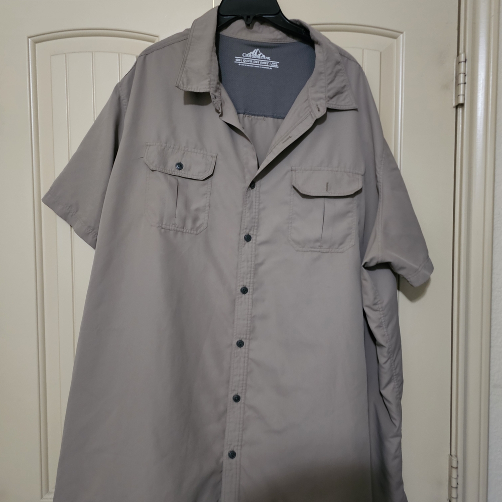 Croft & Barrow Gray Casual Button Down Shirt